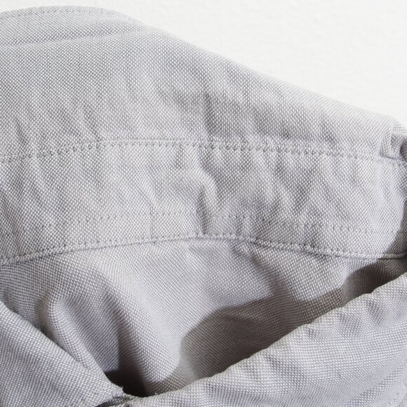 Lululemon Commission Long Sleeve Shirt Pocket Buttondown Gray Qwick Oxford - Picture 12 of 13